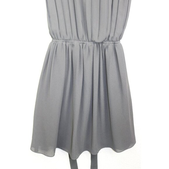 Umgee Black Sleeveless Lace Chiffon Pleated A-Line Dress-Medium-Goth-Witchy - Picture 2 of 12